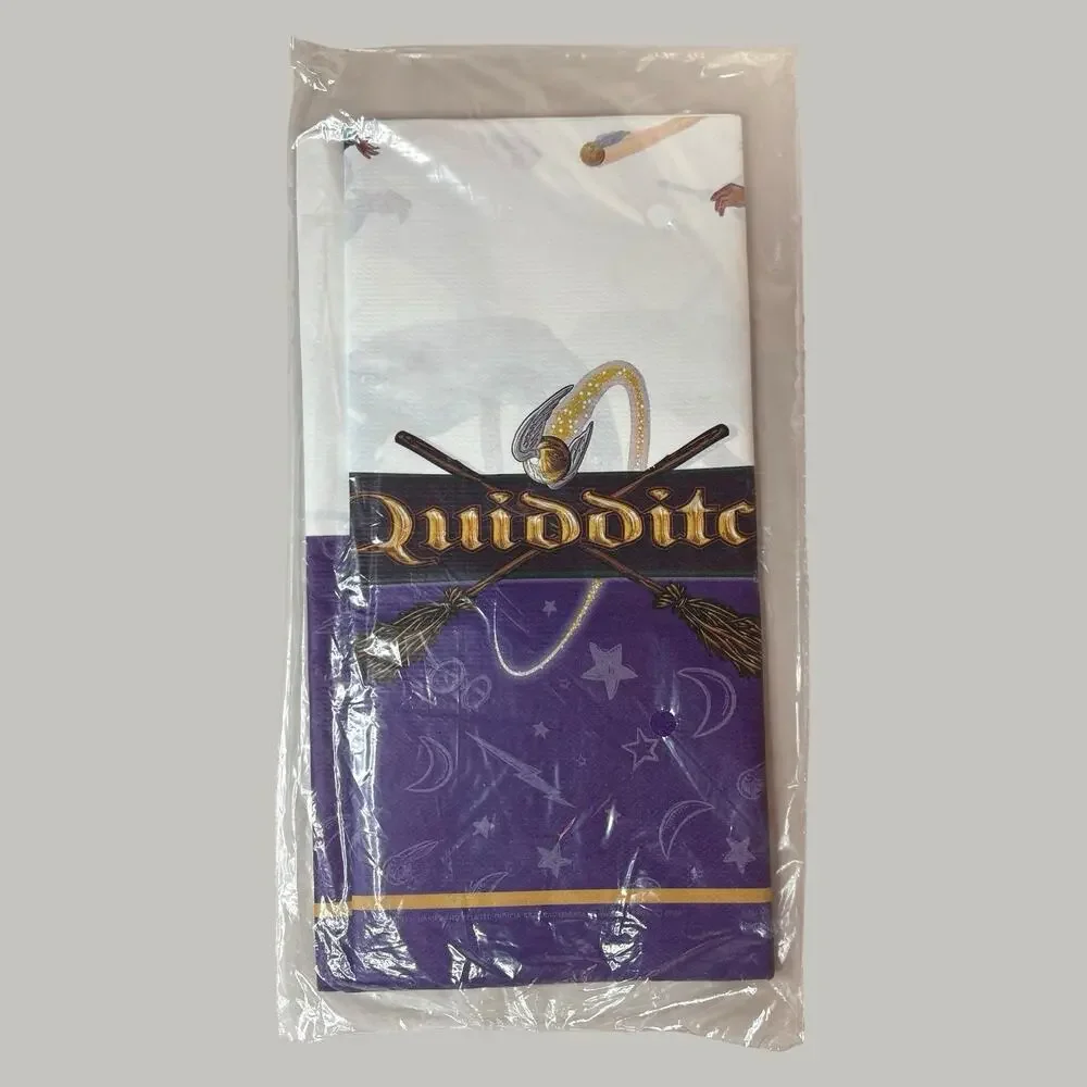 (2) - VTG 2000s Harry Potter Sorcerers Stone Plastic Table Cover Party Supplies
